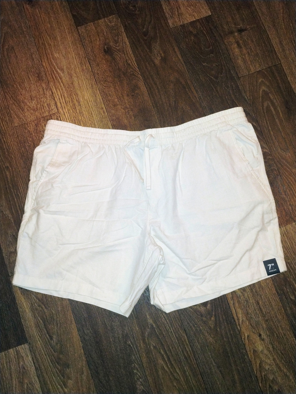 5/$15 2XL No Boundaries Off White Men's Drawstring Shorts 7in Inseam
